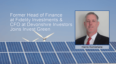 Former Head of Finance at Fidelity Investments & CFO at Devonshire Investors Joins Invest Green